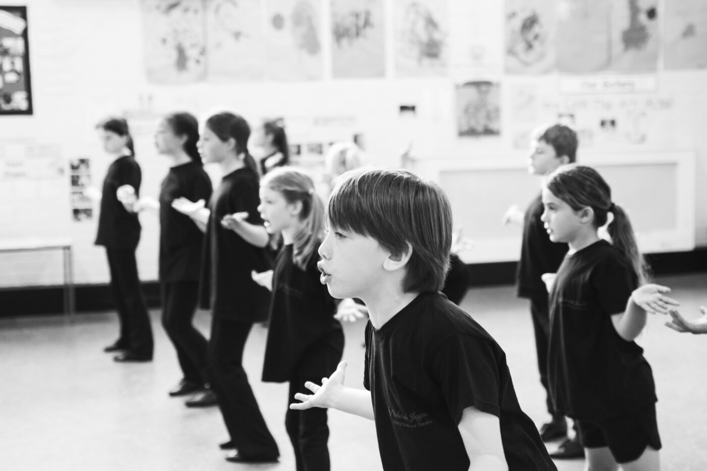 Musical theatre children acting out a scene